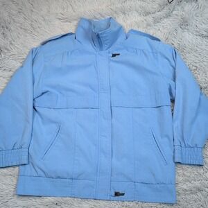 Vintage Boundary Waters Jacket‎ Womens M Blue Lightweight Coat Pockets Zip Up